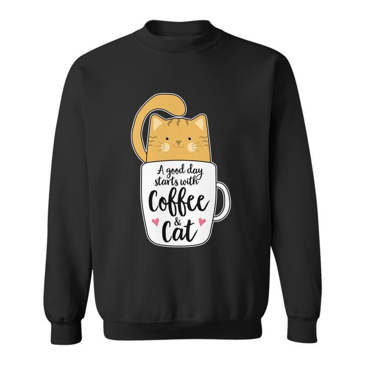 Funny Orange Cat Coffee Mug Cat Lover Sweatshirt