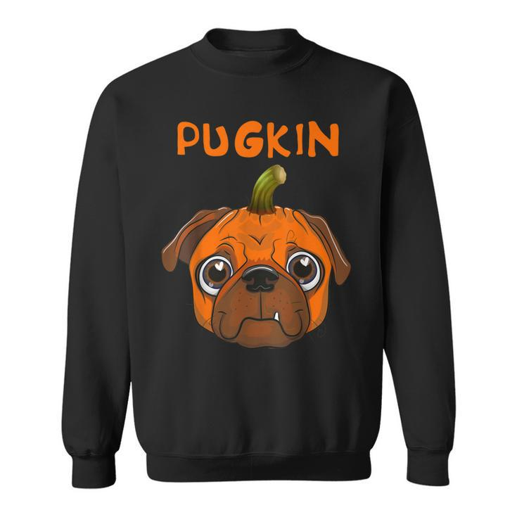 Funny Pugkin Pug Pumpkin Dog Lover Halloween Party Costume  Sweatshirt