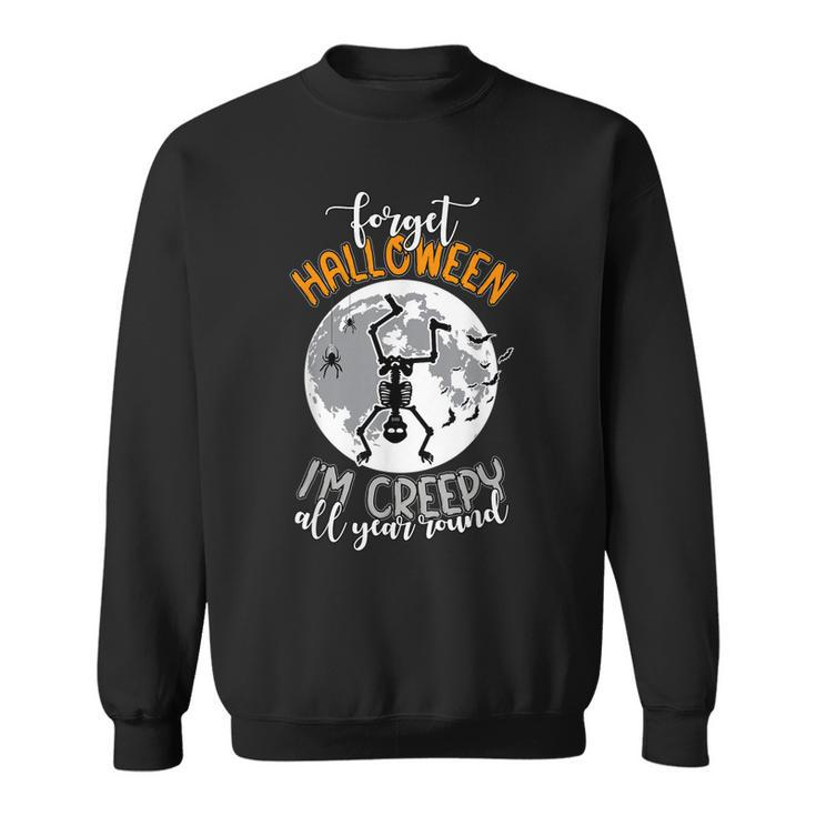 Funny Skeleton Dancing Happy Halloween Creepy Autumn   Sweatshirt