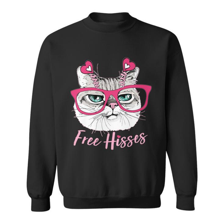 Funny Valentine Cat Free Hisses Sweatshirt