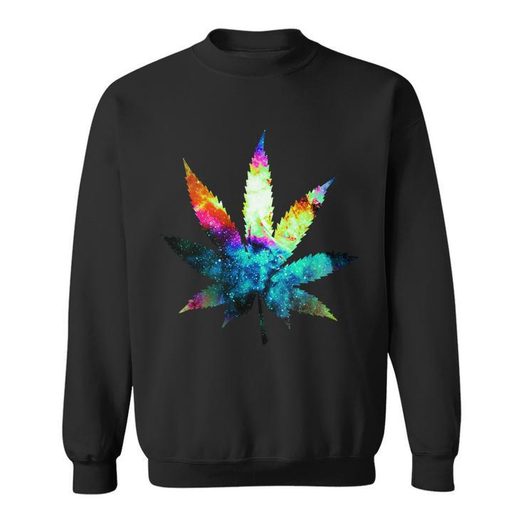 Galaxy Kush In Space Weed Sweatshirt