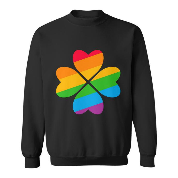 Gay Pride Flag Shamrock Lgbt St Patricks Day Parade Graphic Design Printed Casual Daily Basic Sweatshirt