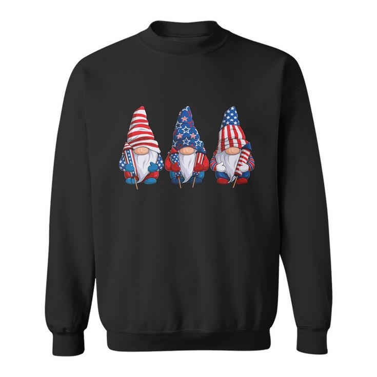 Gnomes Patriotic American Flag Cute Gnomes 4Th Of July Gift Sweatshirt