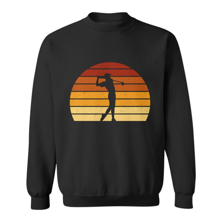 Golf Retro Sunset Golfing Sweatshirt