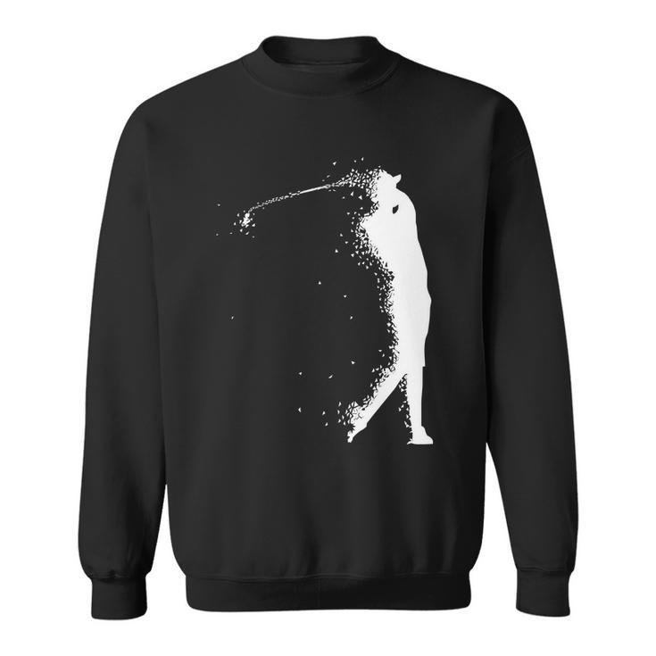 Golf Swing Splatter Golfer Logo Tshirt Sweatshirt