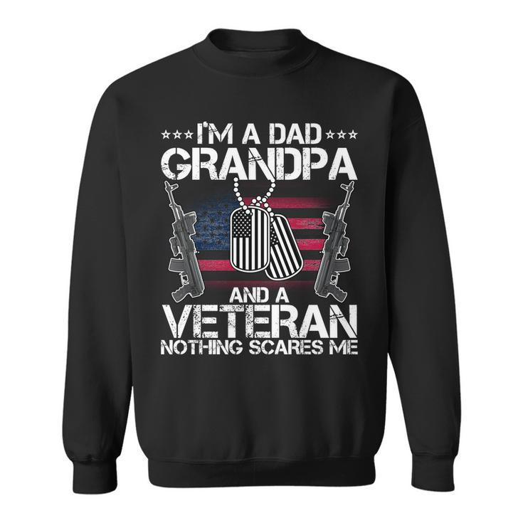 Grandpa Veteran Nothing Scares Me Tshirt Sweatshirt