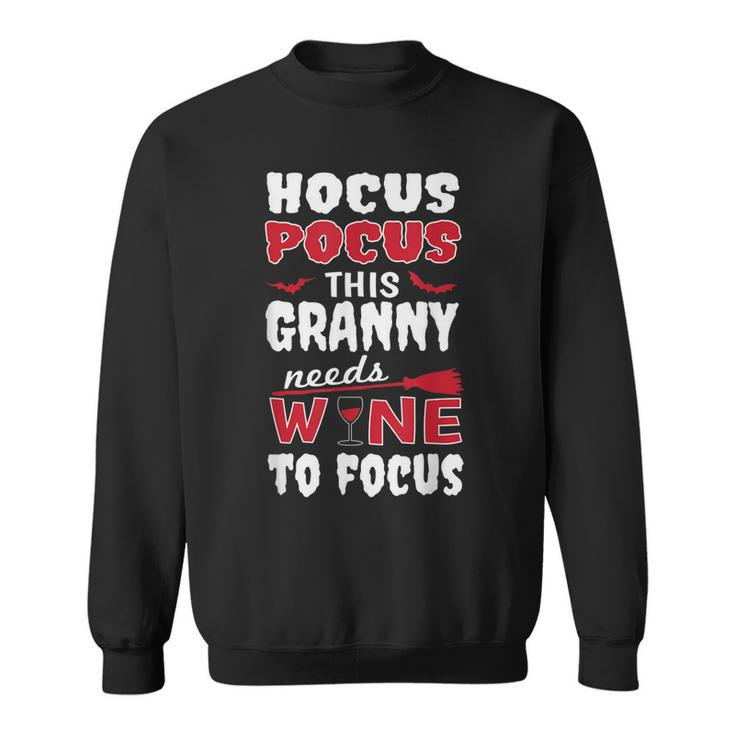Granny Hocus Pocus Wine Halloween  Sweatshirt