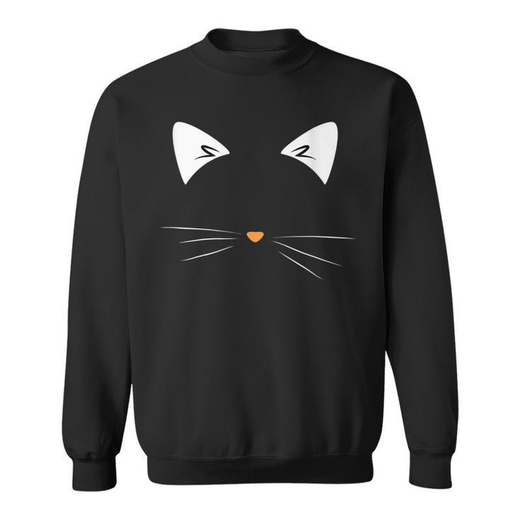 Graphic Cat Black Funny For Women Halloween  Sweatshirt