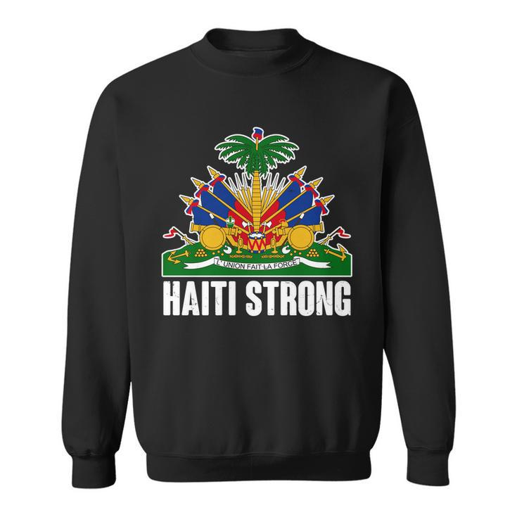 Haiti Strong Flag Symbol Logo Sweatshirt