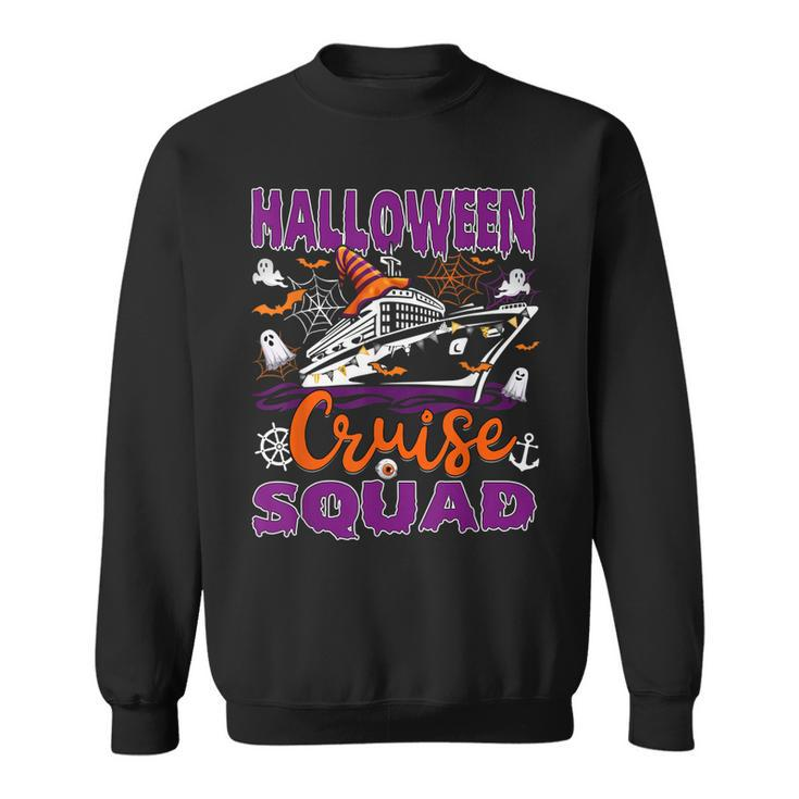 Halloween Cruise Squad Cruising Crew Spooky Season  Men Women Sweatshirt Graphic Print Unisex