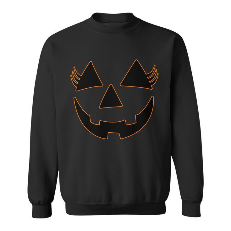 Halloween Jack-O-Lantern With Lashes Tshirt Sweatshirt