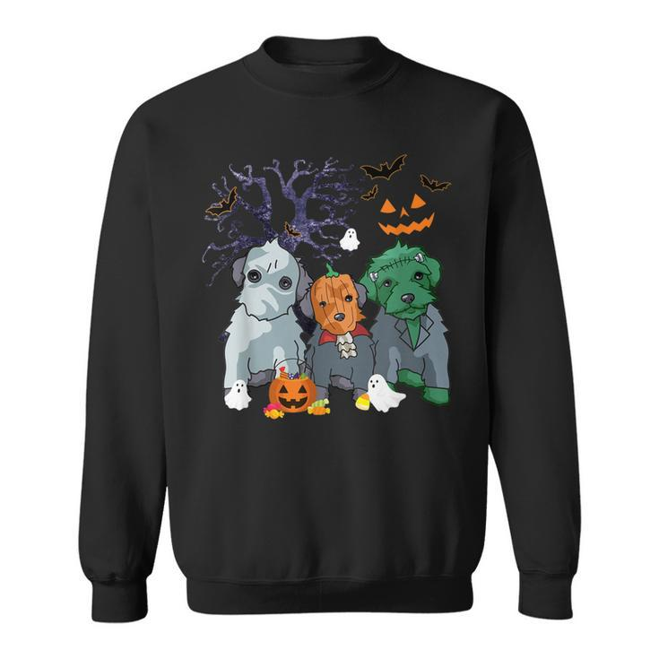 Halloween Schnoodle Dog Witch Schnoodle Dog Lovers  Sweatshirt