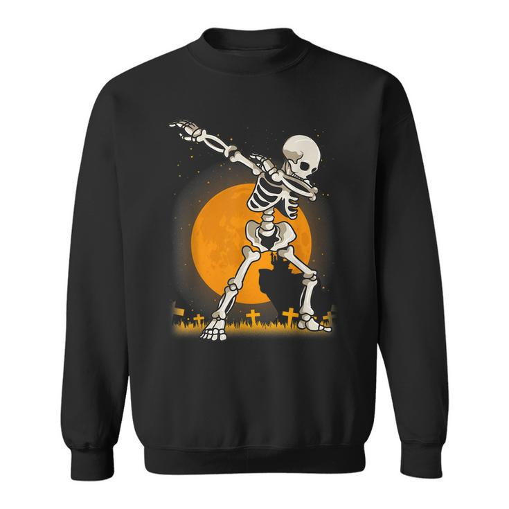 Halloween Shirts For Boys Kids Dabbing Skeleton Costume Dab Men Women Sweatshirt Graphic Print Unisex