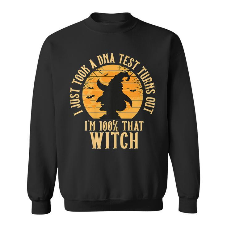 Halloween Witch Motif I Am 100%  That Witch    Sweatshirt