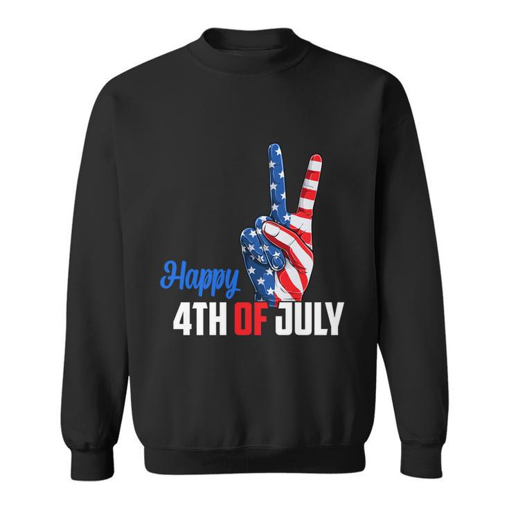 Happy 4Th Of July Peace America Independence Day Patriot Usa Gift Sweatshirt
