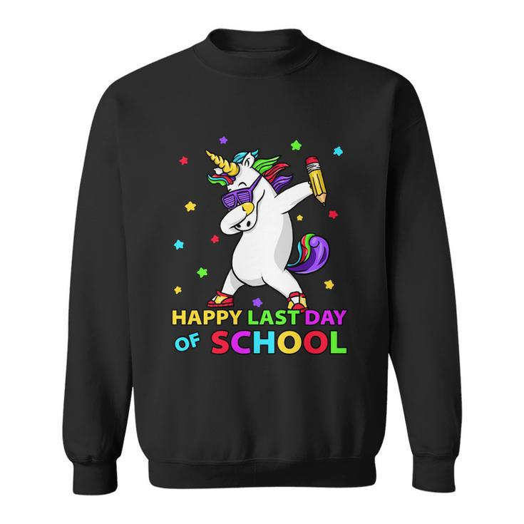 Happy Last Day Of School Funny Unicorn Cute Teacher Student Cute Gift Sweatshirt