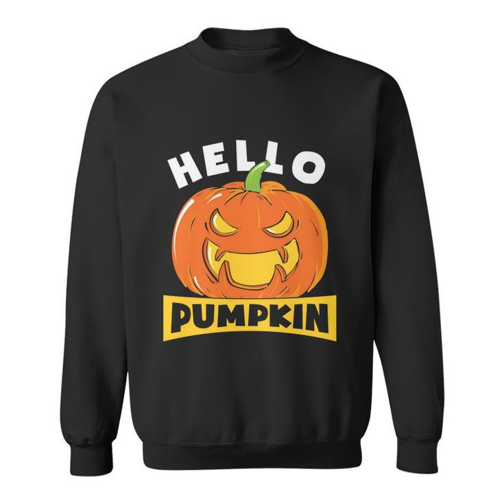 Hello Pumpkin Halloween Quote Sweatshirt
