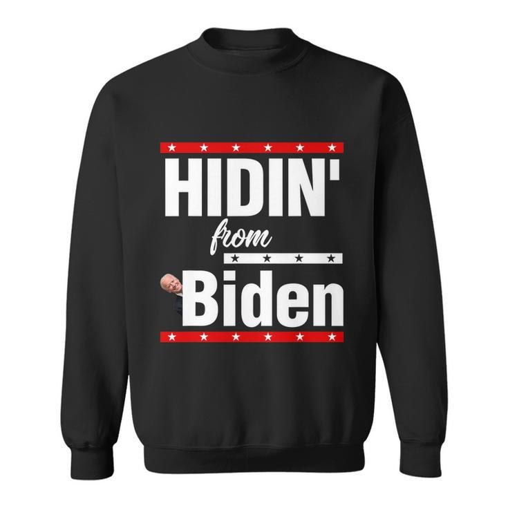 Hidin From Biden Shirt Creepy Joe Trump Campaign Gift Sweatshirt