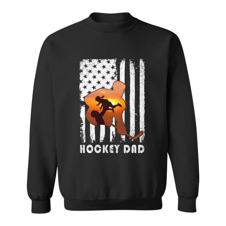 Hockey Dad Father And Kid Family Hockey Lover Sweatshirt