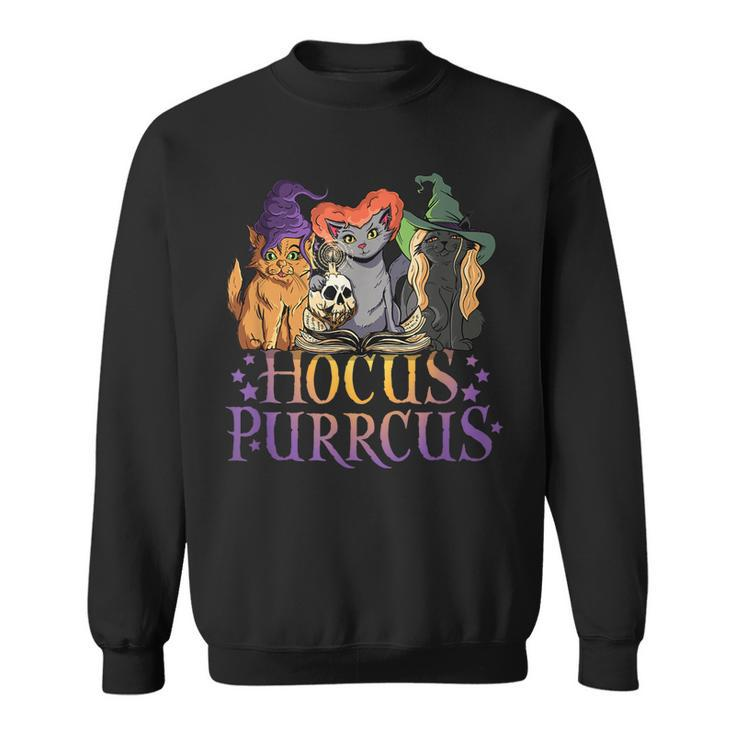 Hocus Purrcus Halloween Witch Cats Funny Parody  Sweatshirt