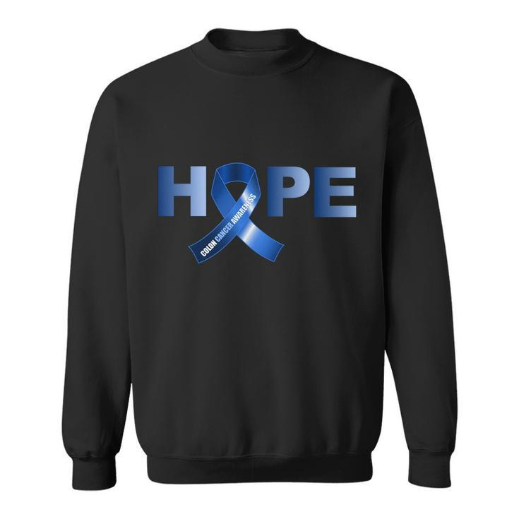 Hope Colon Cancer Awareness Fight Logo Sweatshirt