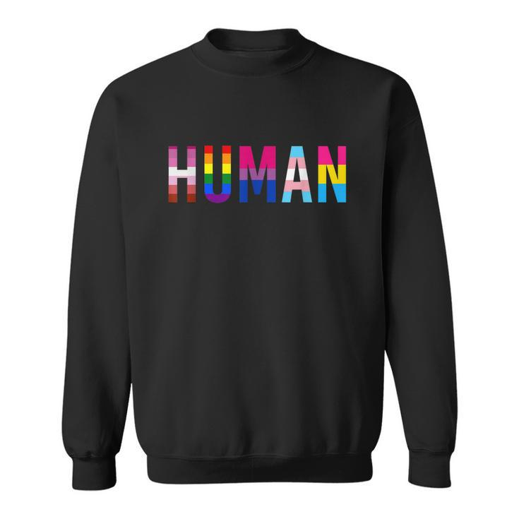 Human Lgbt Flag Gay Pride Month Transgender Rainbow Lesbian Tshirt Sweatshirt