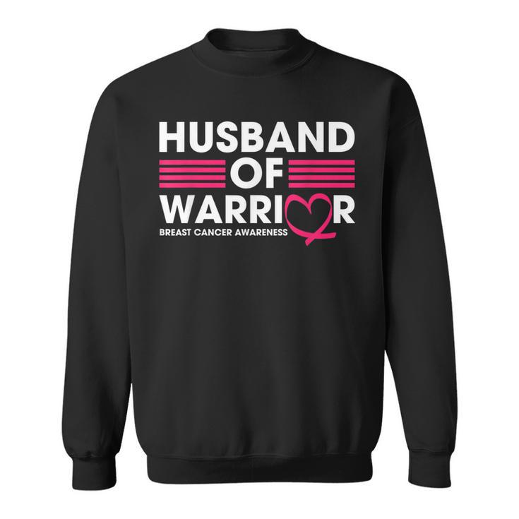Husband Of A Warrior Breast Cancer Awareness Pink   Men Women Sweatshirt Graphic Print Unisex