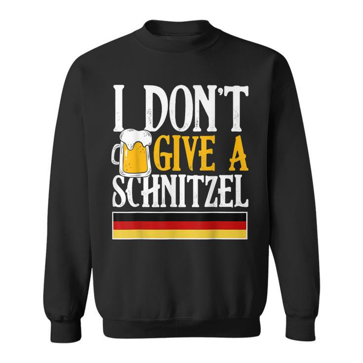 I Dont Give A Schnitzel German Beer Wurst Funny Oktoberfest  Men Women Sweatshirt Graphic Print Unisex