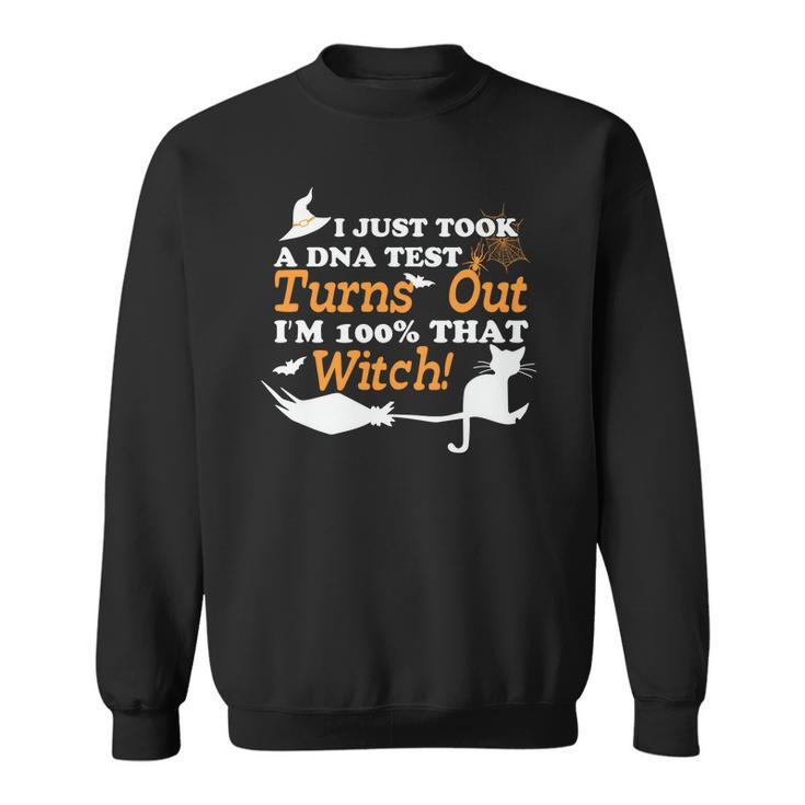 I Just Took A Dna Test Turns Out Im 100% That Witch Cat Halloween  Sweatshirt
