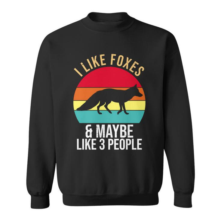 I Like Foxes And Maybe Like 3 People Funny Graphic Design Printed Casual Daily Basic Sweatshirt