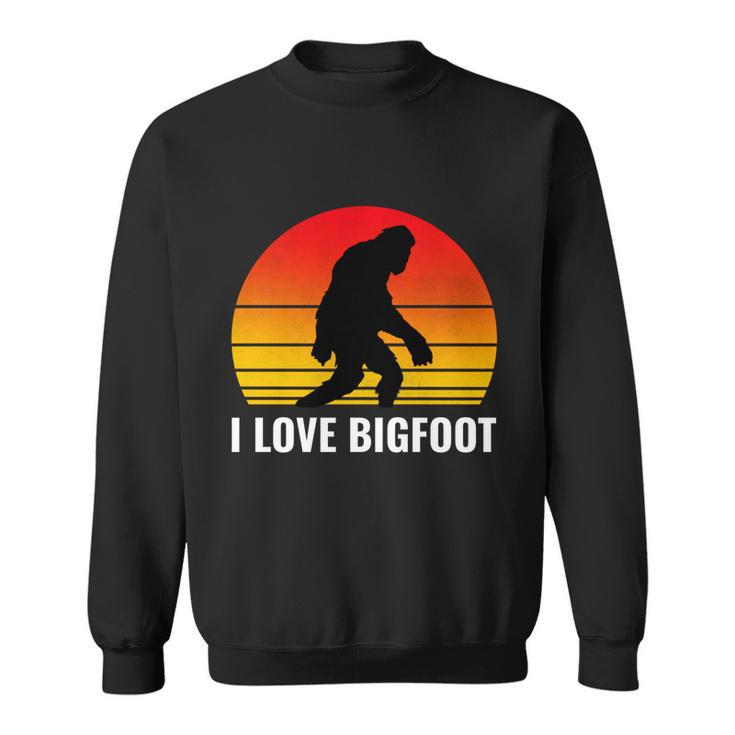 I Love Bigfoot Meaningful Gift Sasquatch Camping Hide And Seek Champion Cool Gif Sweatshirt