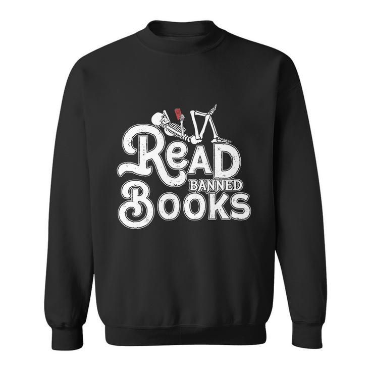 I Read Banned Books Shirt Reading Bookworm Sweatshirt