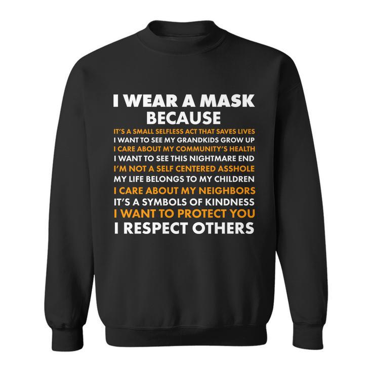 I Wear A Mask Because I Want To Protect You Sweatshirt