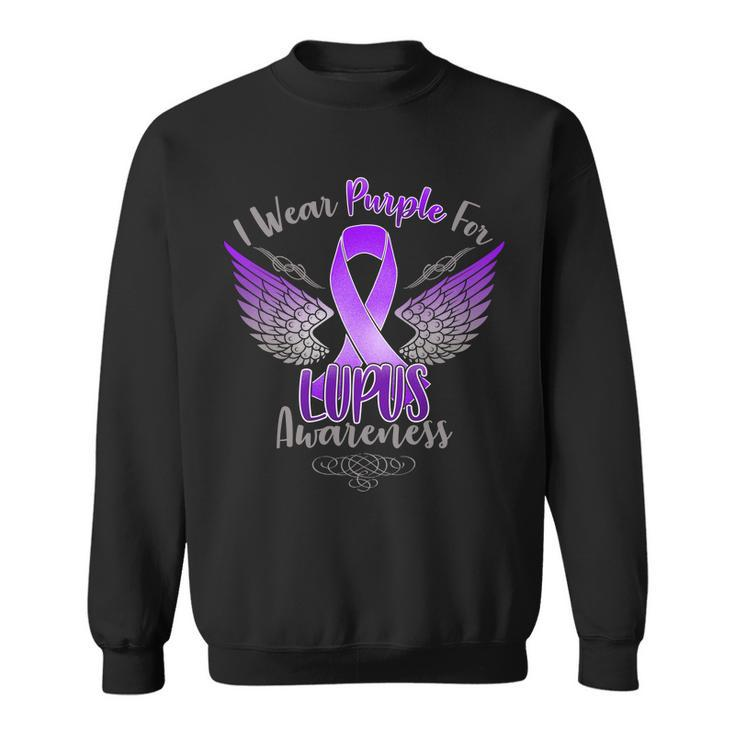 I Wear Purple For Lupus Awareness Sweatshirt
