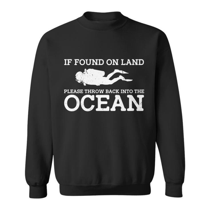 If Found On Land Please Throw Back Into The Ocean T-Shirt Graphic Design Printed Casual Daily Basic Sweatshirt