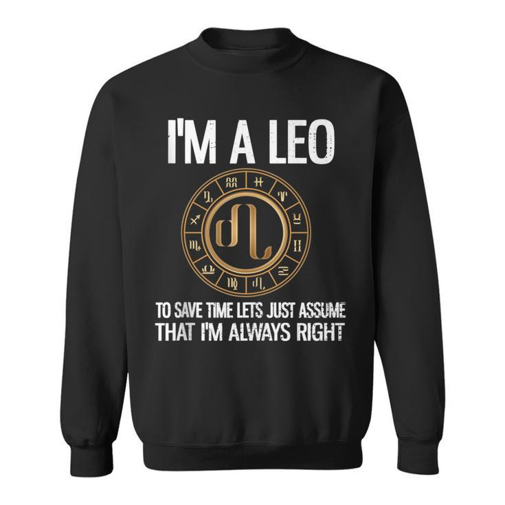 Im A Leo Zodiac Sign Horoscope Astrology Leo July August  Men Women Sweatshirt Graphic Print Unisex
