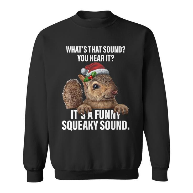 Its A Funny Squeaky Sound Christmas Squirrel Sweatshirt