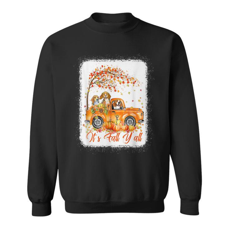 Its Fall Yall Beagle Riding Truck Pumpkin Autumn Fall  Men Women Sweatshirt Graphic Print Unisex
