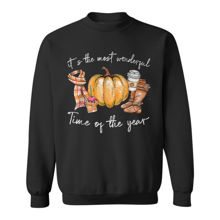 Its The Most Wonderful Time Of The Year Pumpkin Autumn Fall Sweatshirt