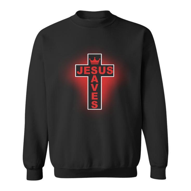 Jesus Saves Christian Faith Cross Sweatshirt