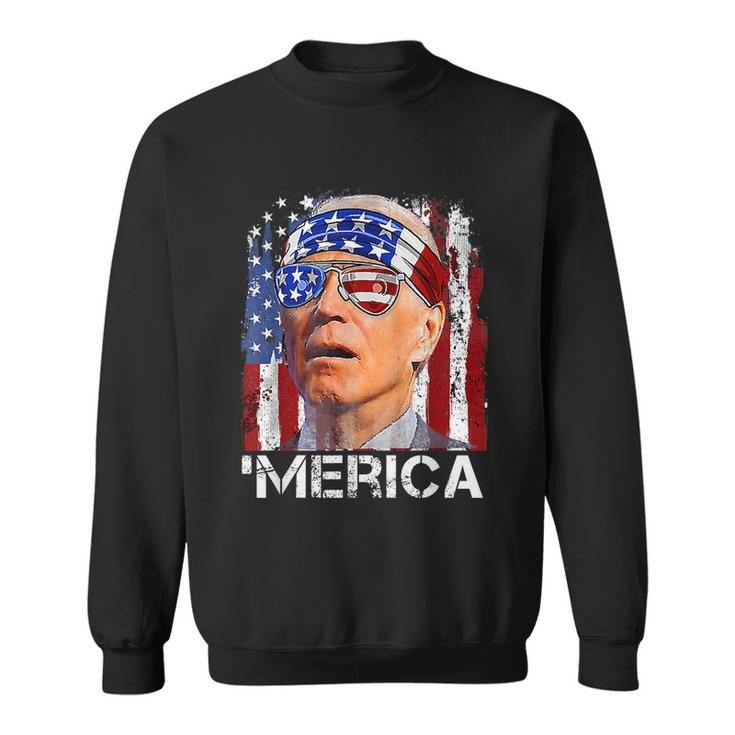 Joe Biden 4Th Of July Merica Men Women American Flag Sweatshirt