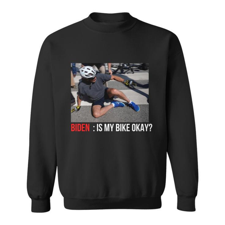 Joe Biden Falls Off His Bike Funny Biden Bike Sweatshirt