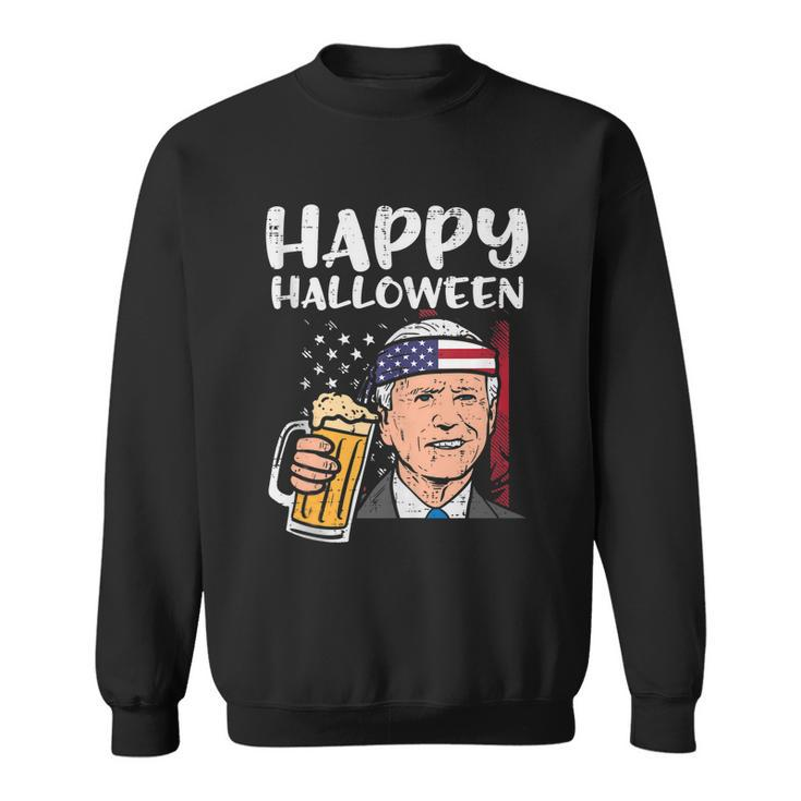 Joe Biden Us Flag Happy Halloween Funny Patriotic Men Women Sweatshirt