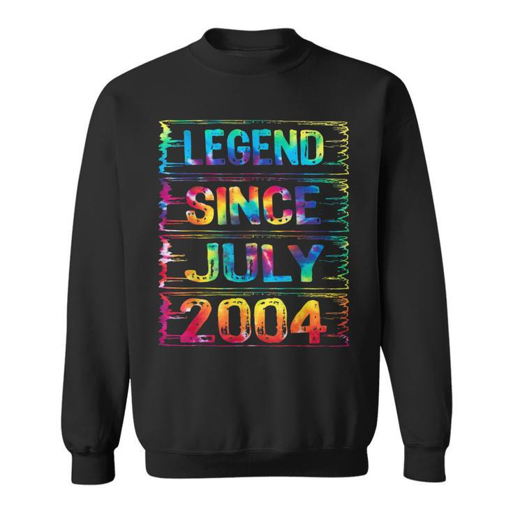 July 18 Years Old Since 2004 18Th Birthday Gifts Tie Dye  Sweatshirt