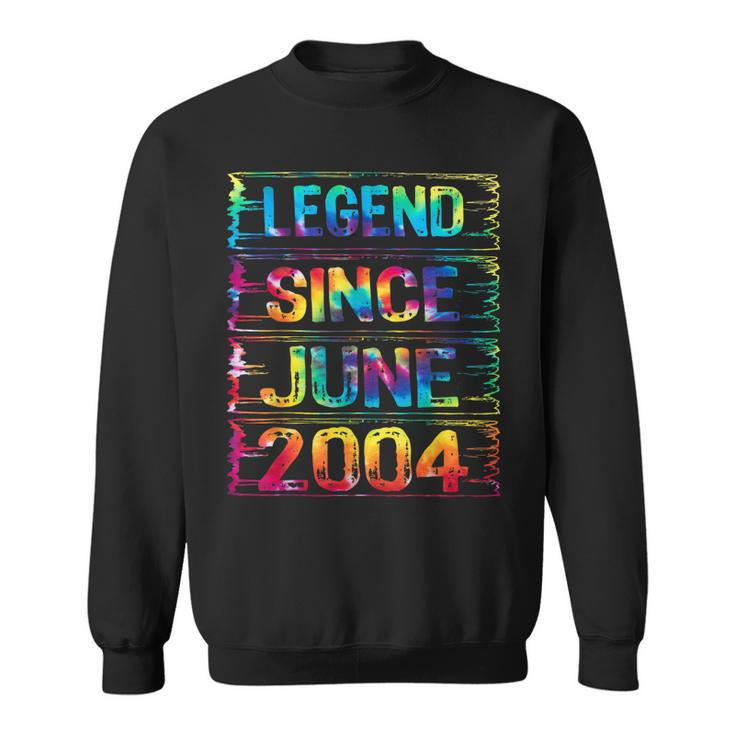 June 18 Years Old Since 2004 18Th Birthday Gifts Tie Dye  Men Women Sweatshirt Graphic Print Unisex