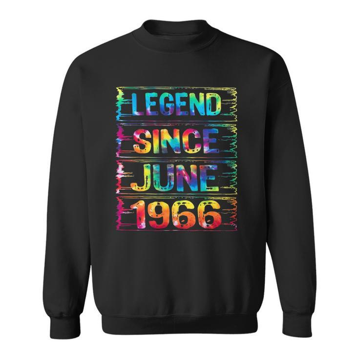 June 56 Years Old Since 1966 56Th Birthday Gifts Tie Dye Sweatshirt
