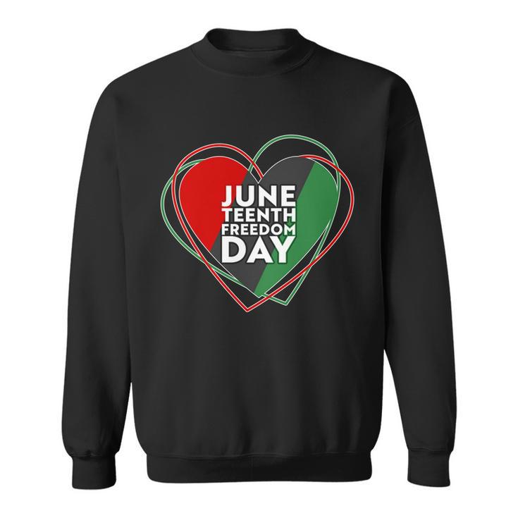 Juneteenth Freedom Day Heart Traditional Colors Sweatshirt