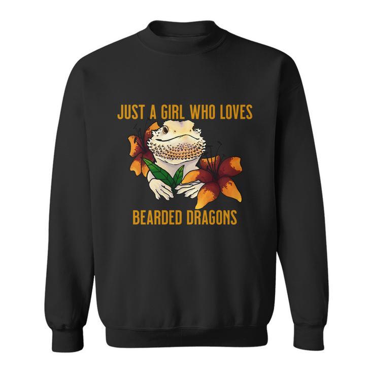 Just A Girl Who Loves Bearded Dragons Sweatshirt