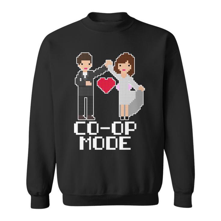 Just Married Co-Op Mode Funny Marriage Sweatshirt