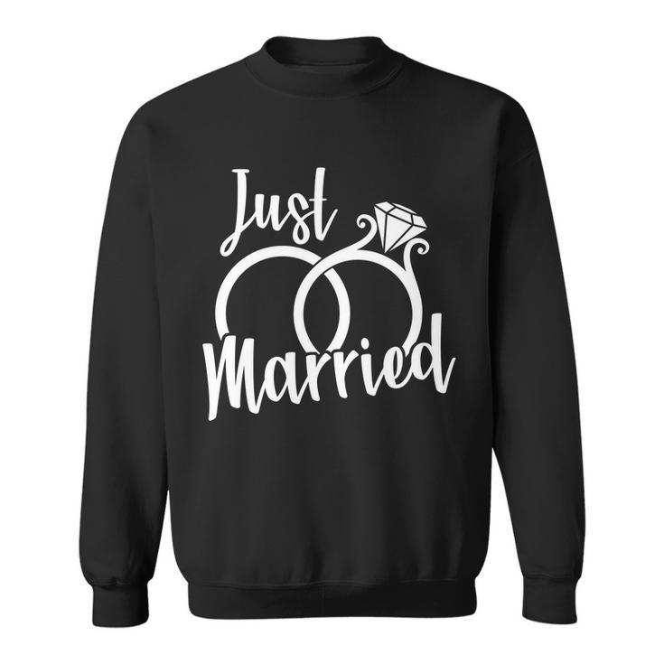 Just Married Ring Logo Sweatshirt